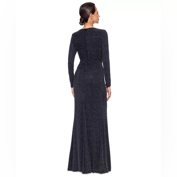 Xscape Women's Rhinestone-Embellished Ruched Gown - Picture 2 of 8